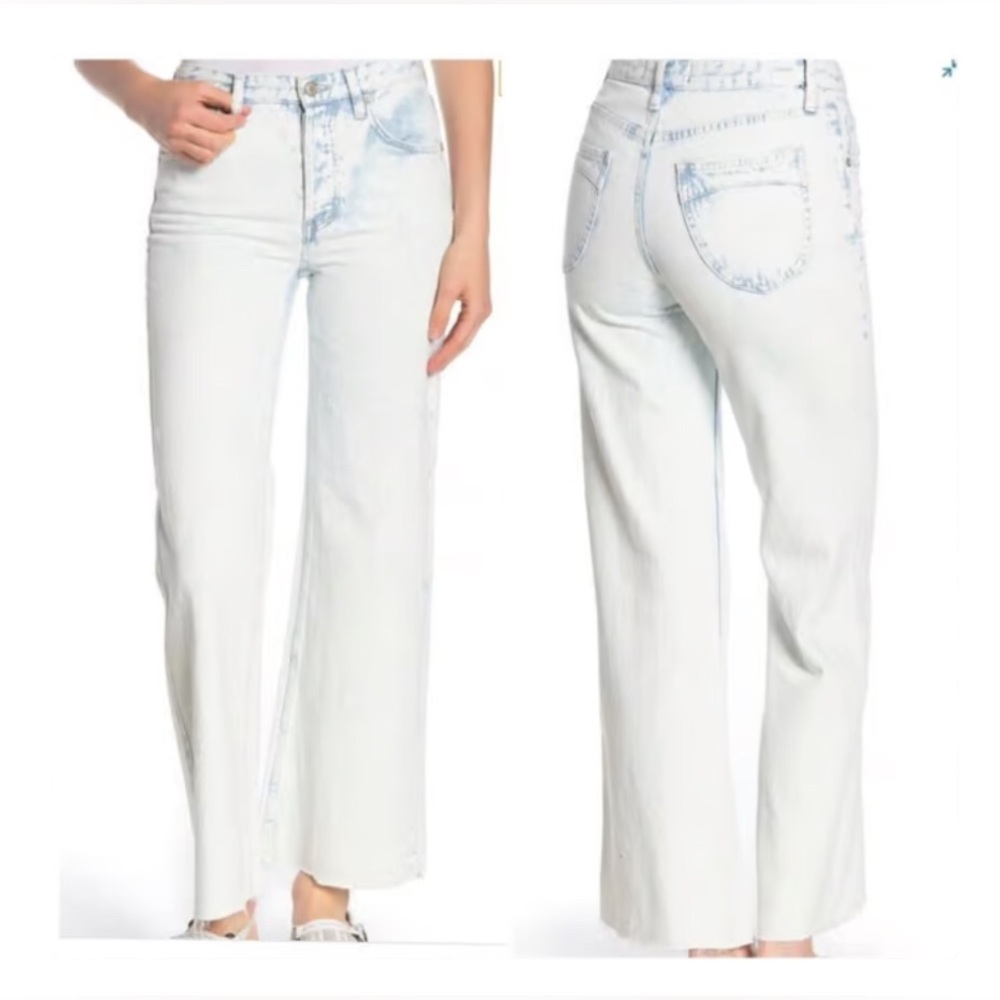 NEW Ladies FREE PEOPLE Gold Coast Light Denim Button Fly Jeans Pants Size 29